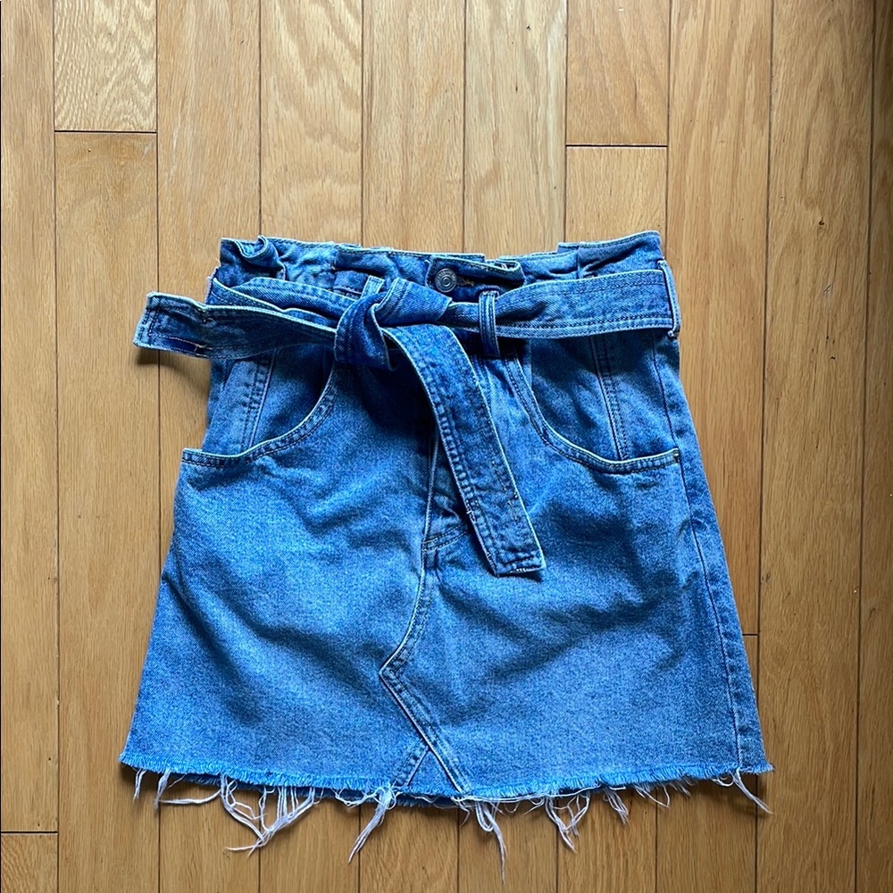 Free People Denim Blue Women's Mini Skirt
